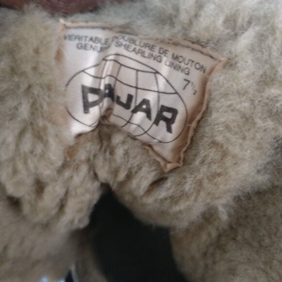 PAJAR Wool Lined Waterproof Sheepskin Leather Extreme Snow Shearling boot w7.5us - Picture 5 of 7